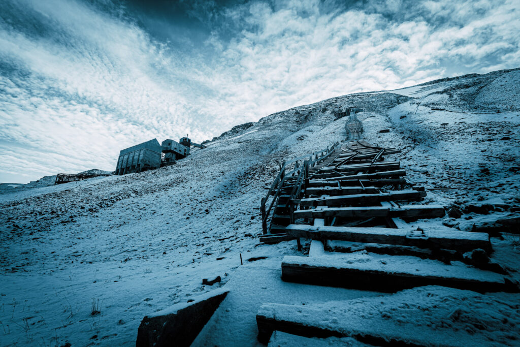 A mine workers commute